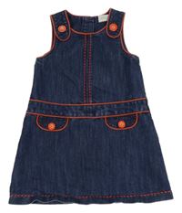 Tmavomodré riflové šaty Next