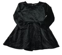 Černé třpytivé sametové šaty LC WaIKIKI