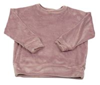 Starorůžová plyšová oversize mikina Next