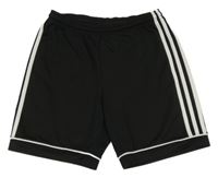 Černo-bílé funkční sportovní kraťasy Adidas
