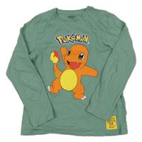 Olivové triko s pokémonem C&A