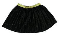Černá plisovaná třpytivá sametová sukně zn. Pep&Co
