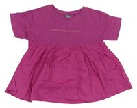 Fůžovo-fialové tričko s nápisem Next