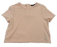 Růžové crop tričko New Look