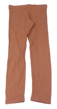 Starorůžové žebrované legíny H&M