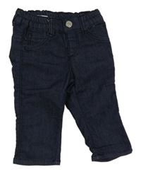 Tmavomodré plátěné kalhoty Benetton