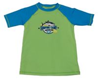 Zeleno-modré UV tričko se žralokem