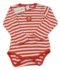 Nové - Červeno-bílé pruhované body s nášivkou