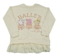 Krémová mikina s Peppou a tylem George