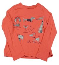 Jahodové triko se psy F&F