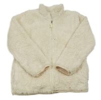 Béžová chlupatá propínací mikina Cool&Young