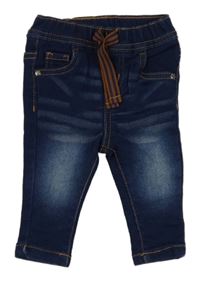 Tmavomodré teplákové rifle Ergee