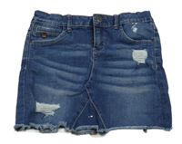 Tmavomodrá riflová sukně s prošoupáním Name it