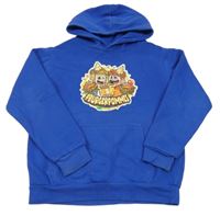 Modrá mikina s kluky a kapucí
