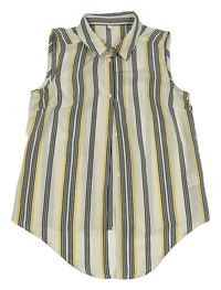 Smetanovo-černo-žlutá pruhovaná halenka C&A