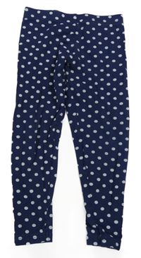 Tmavomodré puntíkaté legíny Matalan