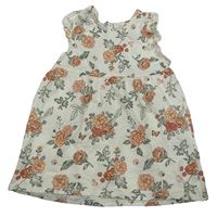 Smetanová květovaná tunika H&M