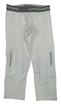 Bílé sportovní capri legíny