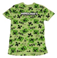 Zelené tričko s Minecraft