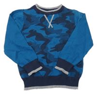 Petrolejový army svetr Kids