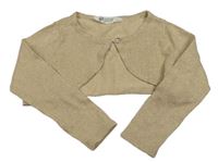 Zlaté svetrové lehké třpytivé bolerko H&M