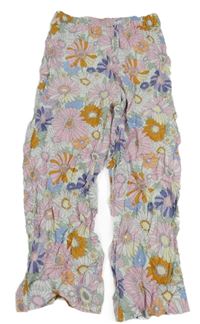 Barevné květované lehké kalhoty H&M