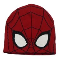 Červená pletená čepice - Spiderman 