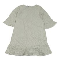 Bílé podšité krajkové šaty 