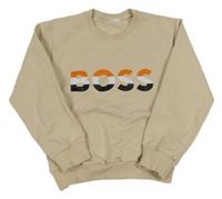 Světlebéžová mikina s nápisem