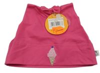 Nové - růžová čepice s výšivkou 