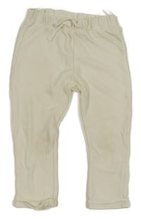 Smetanové žebrované tepláky C&A