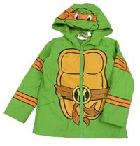 Zelená nepromokavá bunda s kapucí - Želva Ninja Nickelodeon
