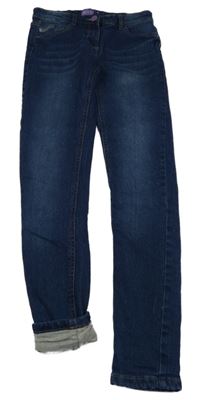 Tmavomodré podšité skinny rifle Alive