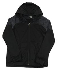 Černá funkční propínací mikina s kapucí Decathlon