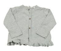 Šedý lehký propínací svetr Zara