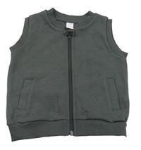 Tmavošedá tepláková vesta 