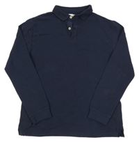 Tmavomodré polo triko Zara