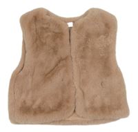 Pudrová kožešinová podšitá vesta Next