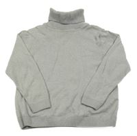 Šedý lehký svetr s rolákem Primark