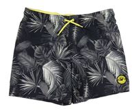 Šedé plážové kraťasy s listy H&M