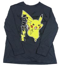 Antracitové triko s Pikachuem 