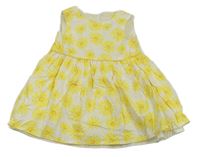 Bílo-žluté květované šaty Primark