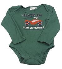 Khaki body s autíčkem a nápisy 