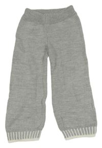 Šedé pletené tepláky 