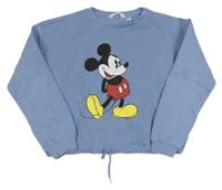 Světlemodrá crop mikina s Mickeym H&M