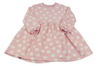 Růžové květované teplákové šaty F&F