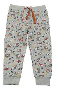 Světlešedé tepláky se zvířátky Liegelind