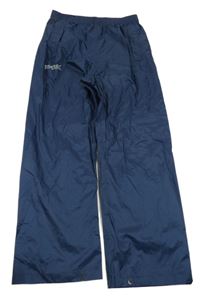 Tmavomodré šusťákové voděodolné funkční kalhoty Regatta