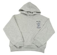 Světlešedá melírovaná mikina s Miffinem a kapucí H&M