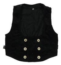 Černá manšestrová vesta 